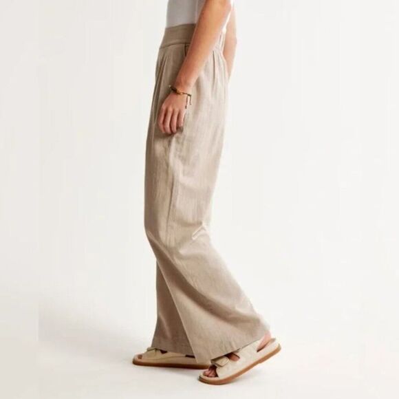 Abercrombie & Fitch Chocolate Wide Leg Trousers - Picture 5 of 14
